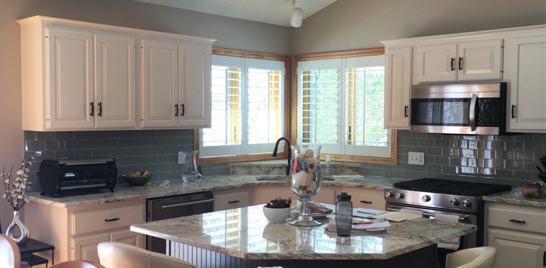 Fort Lauderdale kitchen with shutters and appliances